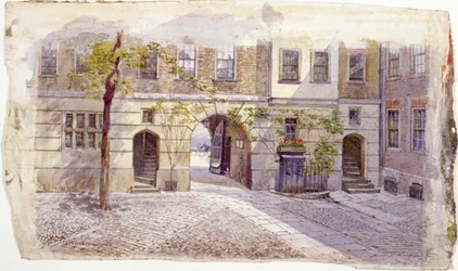 View from the entrance of Staple Inn, London, 1882