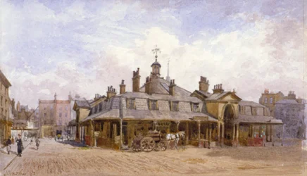 View of Oxford Market, St Marylebone, Westminster, London