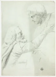 Bearded Man and Boy (from Bas-Relief)