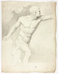 The Borghese Gladiator from the Statue in Rome