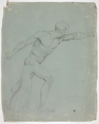 The Borghese Gladiator from the Statue in Rome