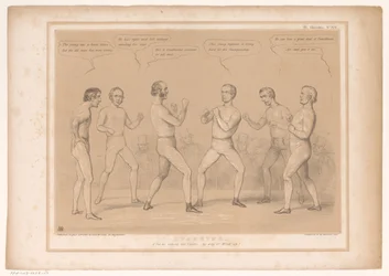 Caricature with Lord Bentinck and Lord Lyndhurst in a Boxing Match