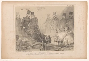 Caricature of Lord Brougham as a Black Ram (Christmas Show) (HB Sketches)