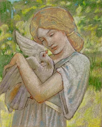 Girl with a dove