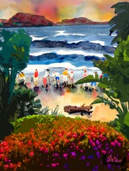 Tropical Beach Gathering