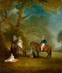 The Pares Family of Hopwell in a Wooded Landscape