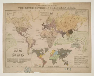 Ethnographical Map, showing the distribution of the Human Race