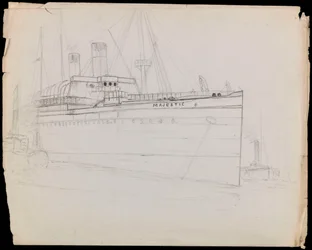 Sketch of the passenger liner Majestic (unfinished)