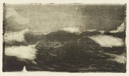 Seascape - grey-black rollers 1, 20th century