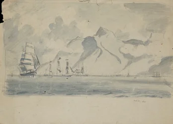 View of Table Bay with ships