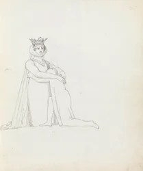 Drawing of Mrs Siddons as Constance
