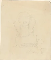 Sphinx with Reclining Figures in Foreground