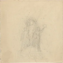 Studies for a Monument with the Crowning of a Figure [recto and verso]