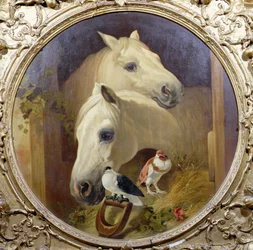 Horses by a Stable Door