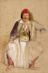 A Corfiote Warrior, Seated