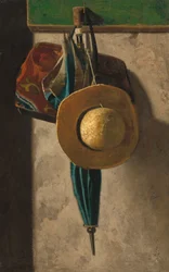 Straw Hat, Bag and Umbrella