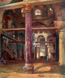 Interior of the Mosque of El Aksa from the South-East