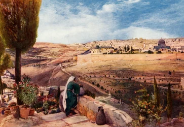 Jerusalem from the Mount of Olives where Christ wept over the City, 1902