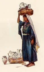 Syrian Peasant with Milk Vessels, 1902
