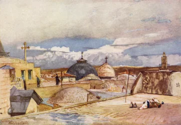 The Domes of the Holy Sepulchre, from a Housetop on Mount Zion