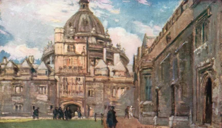 The Radcliffe Library, or Camera Bodleiana, from Brasenose College Quadrangle