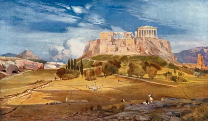 The Western End of the Acropolis Seen from Below the Pnyx