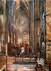 View of the Choir and Nave, looking West from the High Altar