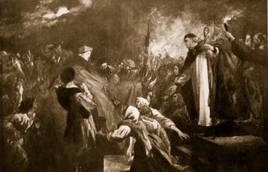 The Arrival of Cardinal Wolsey at Leicester Abbey, 1530, Illustration from Hutchinson