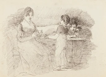 Boy holding wool, 1843