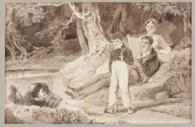 Four Figures Among the Trees on a Hot Day, 1807