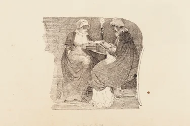 Two Women Reading by Lamplight, 1804