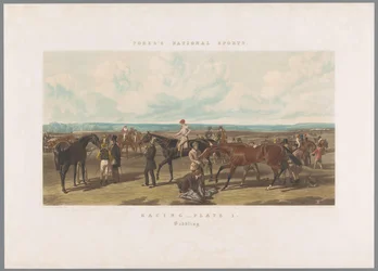Horses Being Saddled for the Race