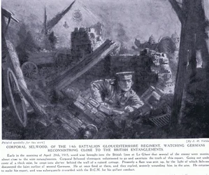 Corporal Selwood Won a DCM for Watching Germans Reconnoitring Close to British Entanglements at Le Gheer April 1915