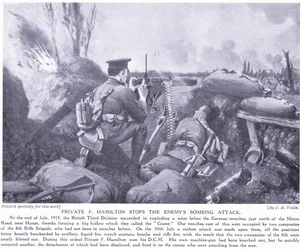 Private F Hamilton Awarded the DCM by Stopping the Enemy