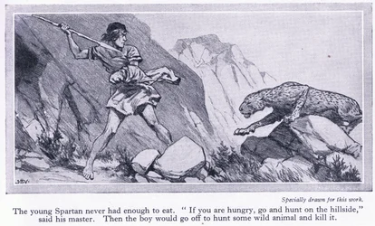 The Young Spartan Never Had Enough to Eat. They Were Sent to the Hills to Hunt, c.1950