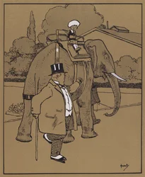 He called the elephant a dumb beast, or something