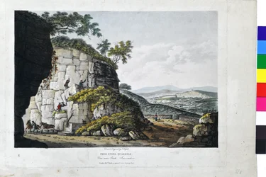 Free Stone Quarries. View near Bath, Somersetshire
