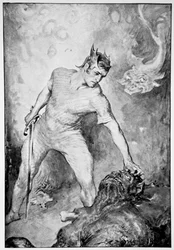 Beowulf Shears Off the Head of Grendel