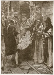 The Burial of King Ethelbert of Kent, illustration from 