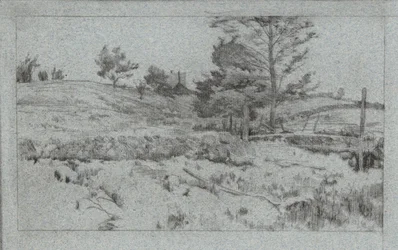 Landscape with Stone Wall
