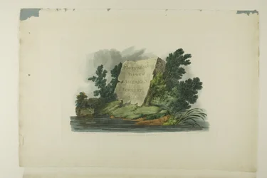 Title Page, Vignette, and Plate One of the First Number of Picturesque Views of American Scenery