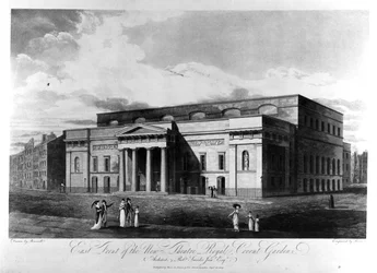 East Front of the New Theatre Royal, Covent Garden, engraved by Richard Reeve