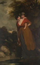 Mrs. Richard Brinsley Sheridan (Hester Jane Ogle) and Her Son
