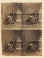 Uncut Proof Sheet of Carte-de-Visite Portraits