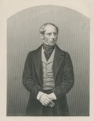 Sir John Somerset Pakington engraved by D.J. Pound from a photograph, from 