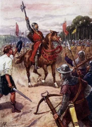 William Wallace at the Battle of Falkirk, Scotland