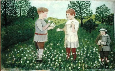 Children Picking Daisies