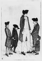 Byrne, the Irish Giant, Mr. Watson, Mr. McGowan, Mr. Fairholme, and Geordie Cranstoun