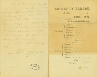 Letter from John Knapp, Camp Jackson, to his wife, May 10, 1861