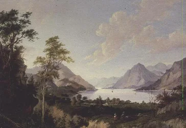 Landscape with Lake and Mountains